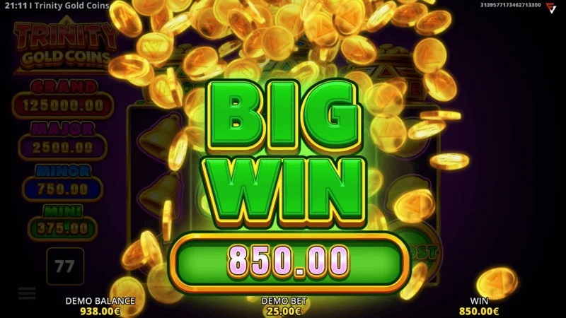 Trinity Gold Coins - big win