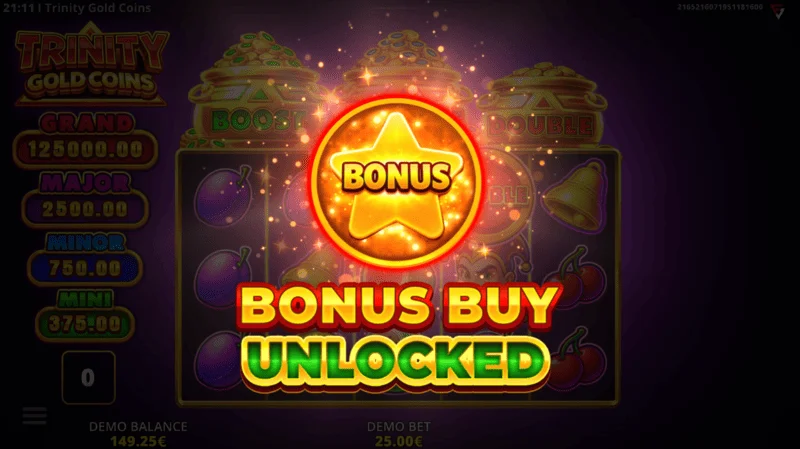 Trinity Gold Coins - buy bonus unlocked
