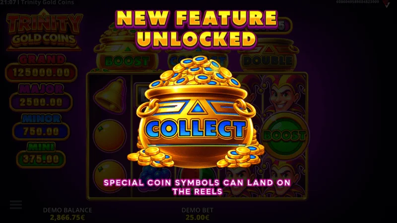 Trinity Gold Coins - new feature unlocked